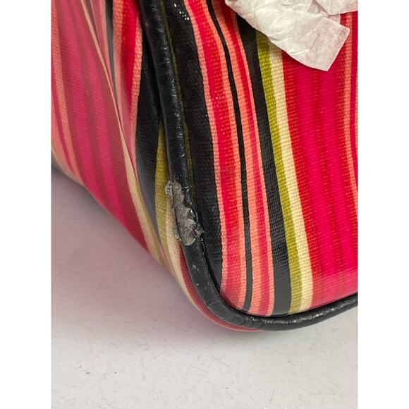 Gigi Hill Striped Cosmetic Bag Heart Zipper Pull - Picture 5 of 12